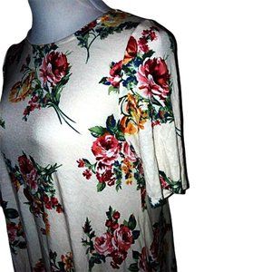 Agnes & Dora Cream Floral Dress Sz L